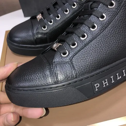 Replica Philipp Plein PP High Tops Shoes For Men #1400014 $88.00 USD for Wholesale