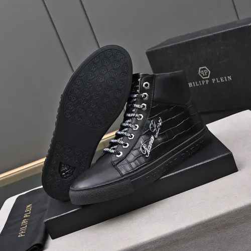 Replica Philipp Plein PP High Tops Shoes For Men #1400017 $88.00 USD for Wholesale