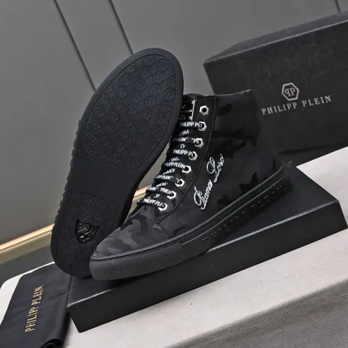 Replica Philipp Plein PP High Tops Shoes For Men #1400018 $88.00 USD for Wholesale