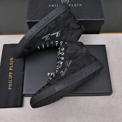 Replica Philipp Plein PP High Tops Shoes For Men #1400018 $88.00 USD for Wholesale
