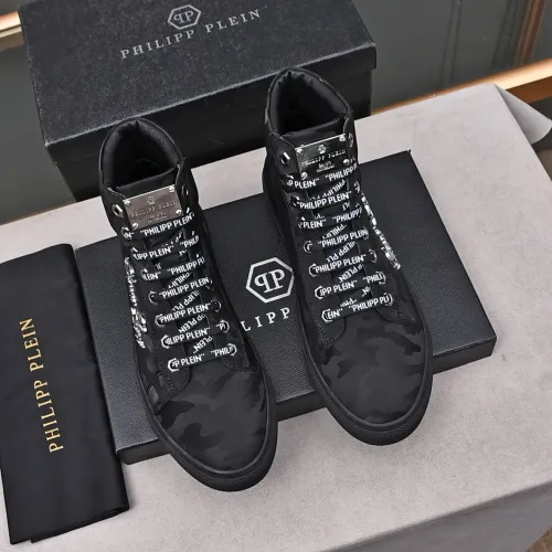 Replica Philipp Plein PP High Tops Shoes For Men #1400018 $88.00 USD for Wholesale