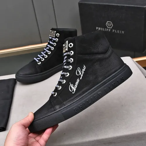 Replica Philipp Plein PP High Tops Shoes For Men #1400018 $88.00 USD for Wholesale