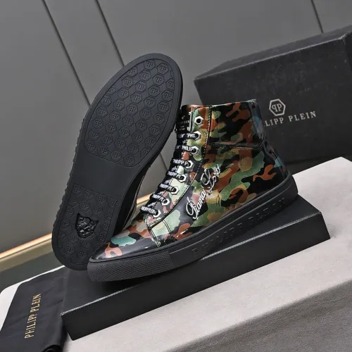 Replica Philipp Plein PP High Tops Shoes For Men #1400019 $88.00 USD for Wholesale