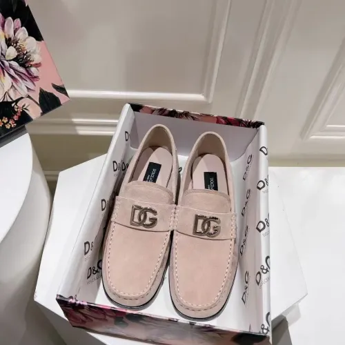 Replica Dolce & Gabbana D&G Leather Shoes For Women #1400752 $118.00 USD for Wholesale