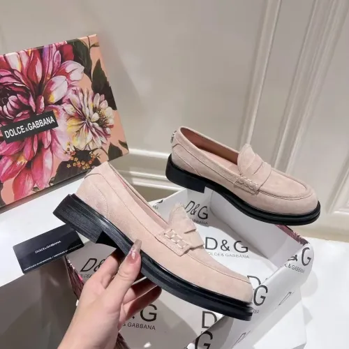 Replica Dolce & Gabbana D&G Leather Shoes For Women #1400756 $122.00 USD for Wholesale