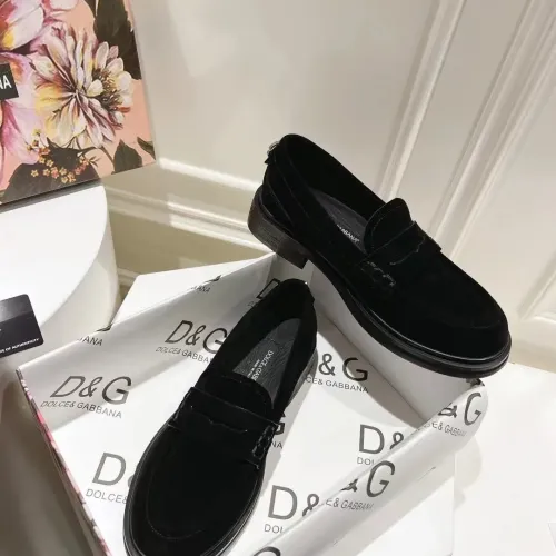 Replica Dolce & Gabbana D&G Leather Shoes For Women #1400758 $122.00 USD for Wholesale