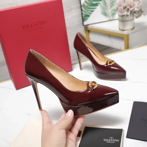 Replica Valentino High-Heeled Shoes For Women #1401129 $125.00 USD for Wholesale