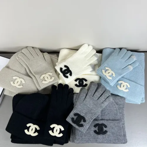 Replica Chanel Hat and Scarf and Glove Set #1401311 $52.00 USD for Wholesale