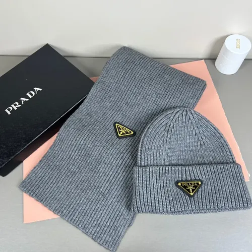 Prada Hat and Scarf Set #1401877 $45.00 USD, Wholesale Replica Prada Hat and Scarf and Glove Set