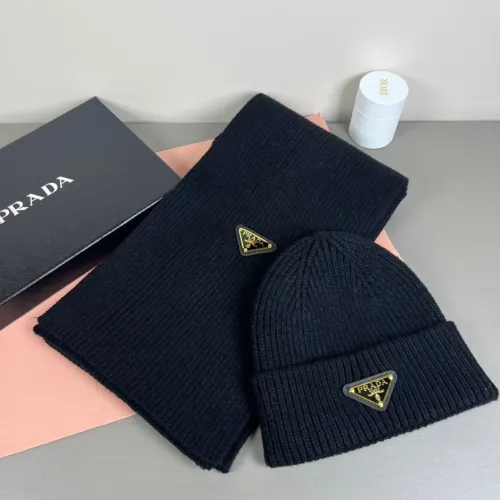 Prada Hat and Scarf Set #1401879 $45.00 USD, Wholesale Replica Prada Hat and Scarf and Glove Set