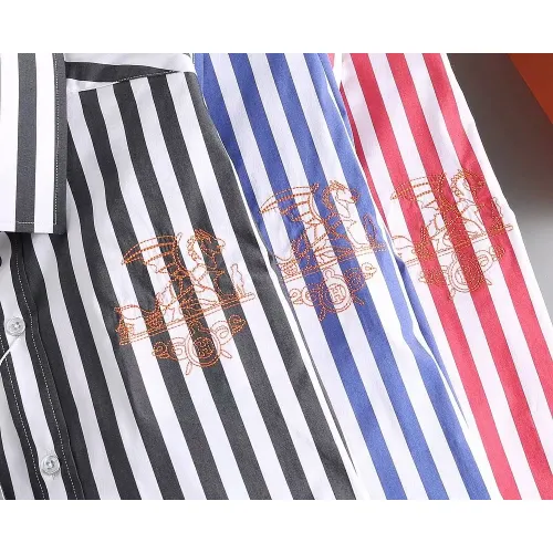 Replica Hermes Shirts Long Sleeved For Men #1402042 $40.00 USD for Wholesale