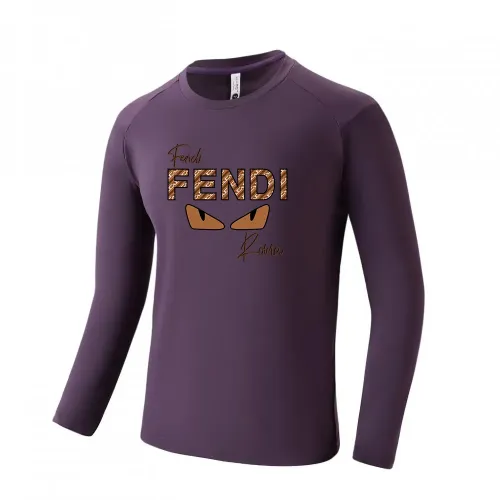 Fendi T-Shirts Long Sleeved For Men #1402548 $42.00 USD, Wholesale Replica Fendi T-Shirts