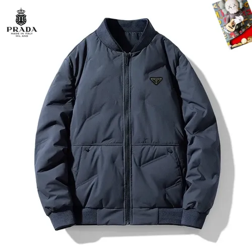 Prada Down Feather Coat Long Sleeved For Men #1403303 $82.00 USD, Wholesale Replica Prada Down Feather Coat