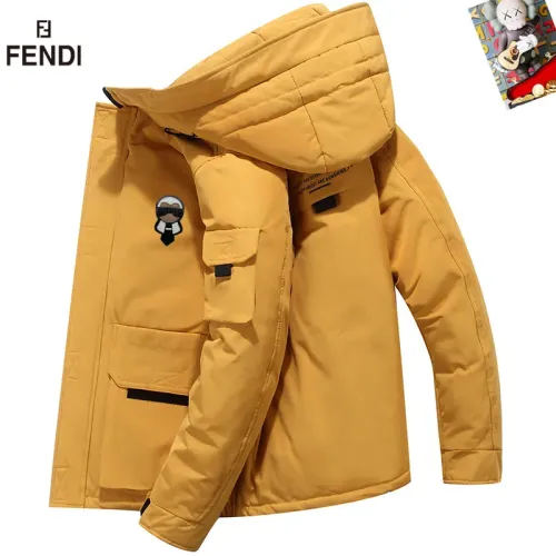 Fendi Down Feather Coat Long Sleeved For Men #1403324 $82.00 USD, Wholesale Replica Fendi Down Feather Coat