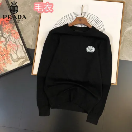 Prada Sweaters Long Sleeved For Men #1403570 $42.00 USD, Wholesale Replica Prada Sweaters