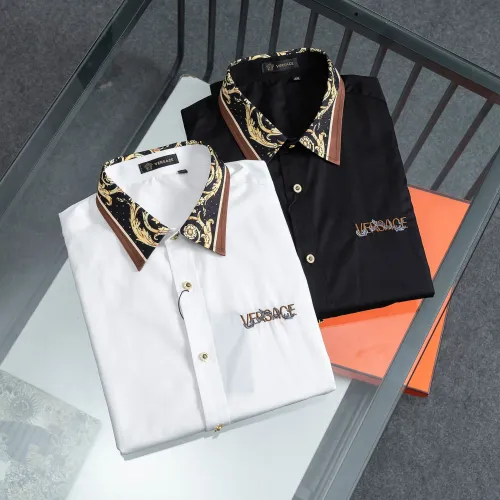 Replica Versace Shirts Long Sleeved For Men #1405855 $48.00 USD for Wholesale