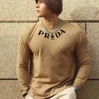 $80.00 USD Prada T-Shirts Long Sleeved For Men #1393462