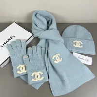 $52.00 USD Chanel Hat and Scarf and Glove Set #1401311