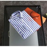 $40.00 USD Hermes Shirts Long Sleeved For Men #1402042