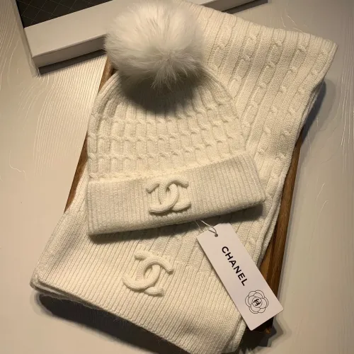 Chanel Hat and Scarf Set #1407442 $68.00 USD, Wholesale Replica Chanel Hat and Scarf and Glove Set
