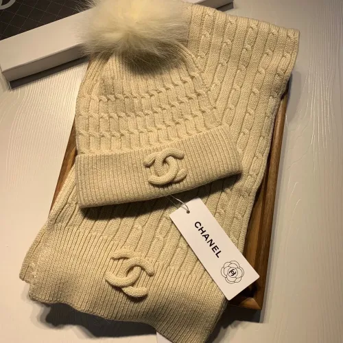 Chanel Hat and Scarf Set #1407443 $68.00 USD, Wholesale Replica Chanel Hat and Scarf and Glove Set