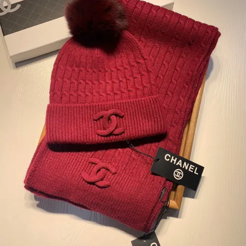 Chanel Hat and Scarf Set #1407445 $68.00 USD, Wholesale Replica Chanel Hat and Scarf and Glove Set