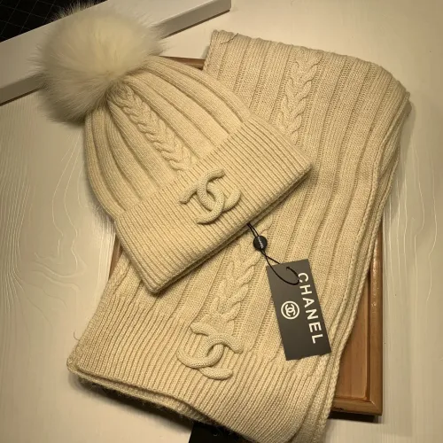 Chanel Hat and Scarf Set #1407456 $64.00 USD, Wholesale Replica Chanel Hat and Scarf and Glove Set