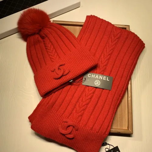 Chanel Hat and Scarf Set #1407457 $64.00 USD, Wholesale Replica Chanel Hat and Scarf and Glove Set