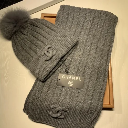 Chanel Hat and Scarf Set #1407458 $64.00 USD, Wholesale Replica Chanel Hat and Scarf and Glove Set