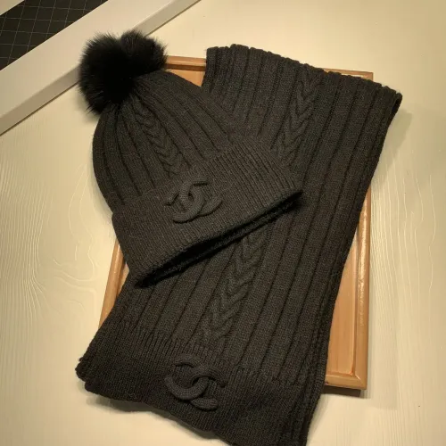 Chanel Hat and Scarf Set #1407461 $64.00 USD, Wholesale Replica Chanel Hat and Scarf and Glove Set