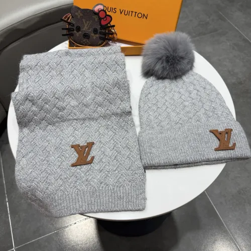 Louis Vuitton LV Hat and Scarf Set #1407587 $68.00 USD, Wholesale Replica Louis Vuitton LV Hat and Scarf and Glove Set