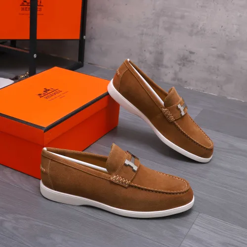 Replica Hermes Leather Shoes For Men #1407762 $102.00 USD for Wholesale