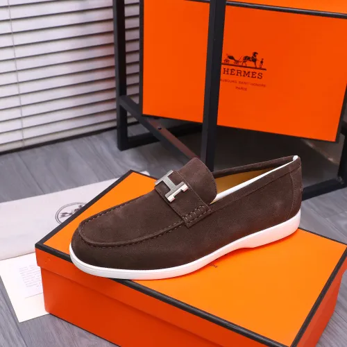 Replica Hermes Leather Shoes For Men #1407763 $102.00 USD for Wholesale
