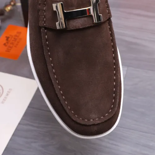 Replica Hermes Leather Shoes For Men #1407763 $102.00 USD for Wholesale