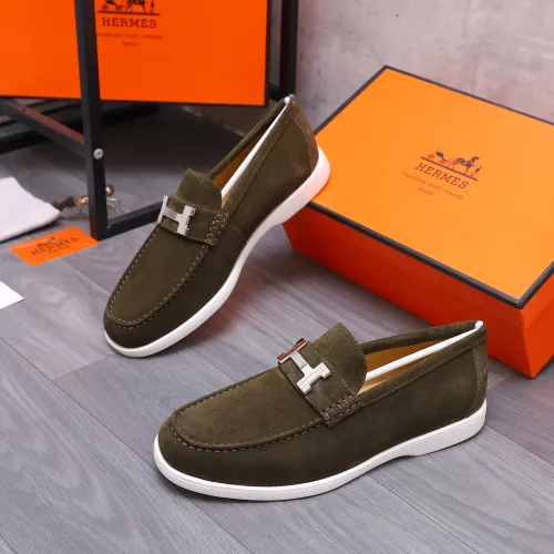 Hermes Leather Shoes For Men #1407764 $102.00 USD, Wholesale Replica Hermes Leather Shoes