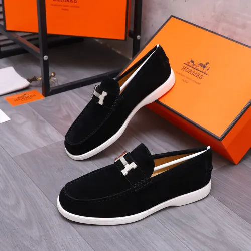 Hermes Leather Shoes For Men #1407766 $102.00 USD, Wholesale Replica Hermes Leather Shoes