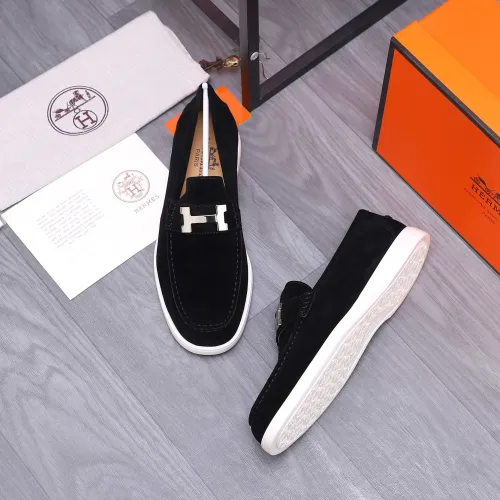 Replica Hermes Leather Shoes For Men #1407766 $102.00 USD for Wholesale