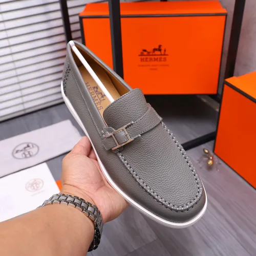 Replica Hermes Leather Shoes For Men #1407769 $102.00 USD for Wholesale