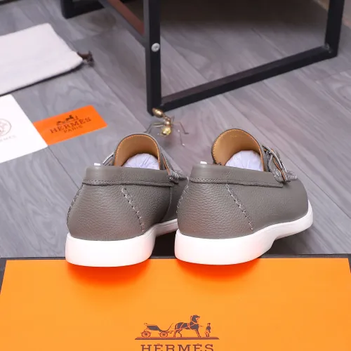 Replica Hermes Leather Shoes For Men #1407769 $102.00 USD for Wholesale