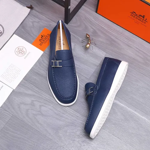 Replica Hermes Leather Shoes For Men #1407770 $102.00 USD for Wholesale