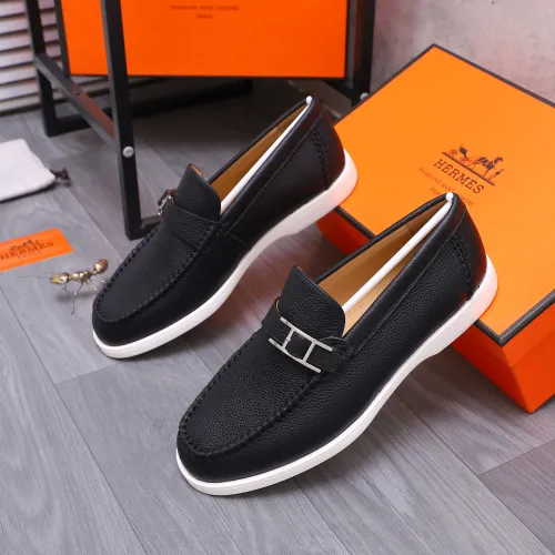 Replica Hermes Leather Shoes For Men #1407775 $102.00 USD for Wholesale