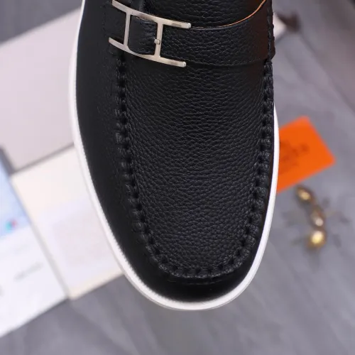 Replica Hermes Leather Shoes For Men #1407775 $102.00 USD for Wholesale