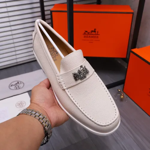 Replica Hermes Leather Shoes For Men #1407778 $102.00 USD for Wholesale