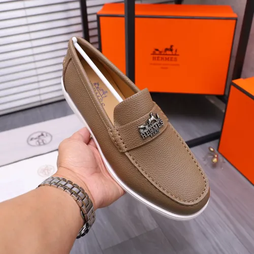 Replica Hermes Leather Shoes For Men #1407781 $102.00 USD for Wholesale