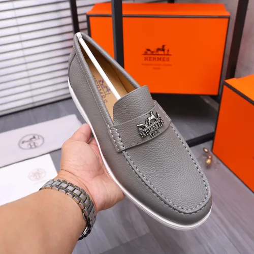 Replica Hermes Leather Shoes For Men #1407782 $102.00 USD for Wholesale