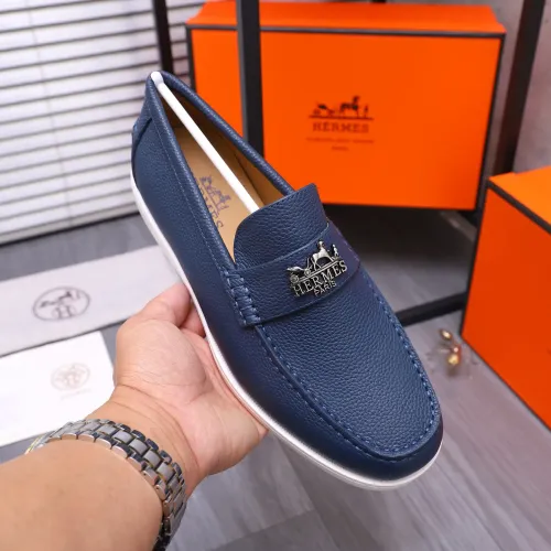 Replica Hermes Leather Shoes For Men #1407785 $102.00 USD for Wholesale