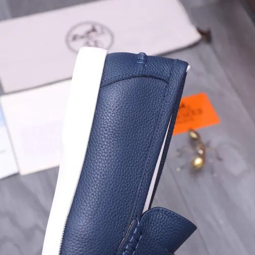 Replica Hermes Leather Shoes For Men #1407785 $102.00 USD for Wholesale