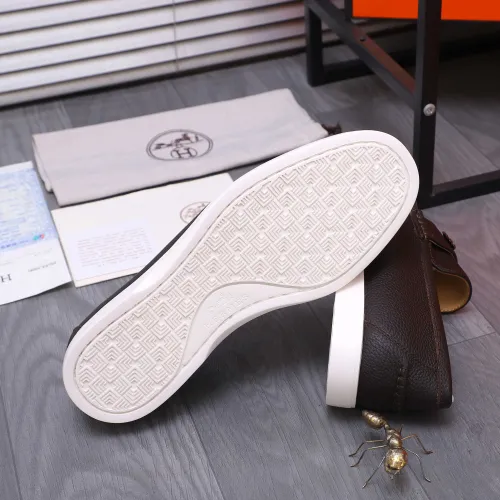 Replica Hermes Leather Shoes For Men #1407786 $102.00 USD for Wholesale