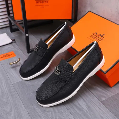 Replica Hermes Leather Shoes For Men #1407787 $102.00 USD for Wholesale