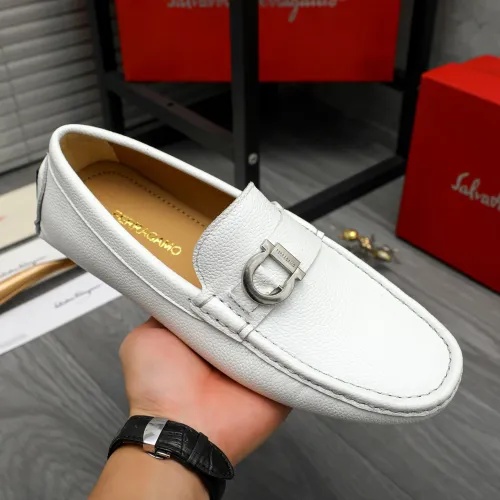 Replica Salvatore Ferragamo Leather Shoes For Men #1407789 $82.00 USD for Wholesale